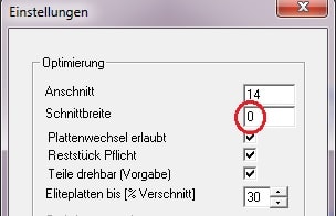 Schnittbreite